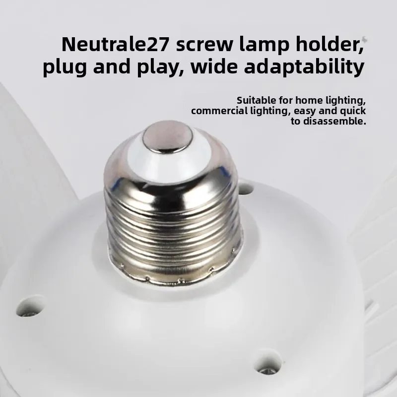 مروحة سقف بمقبس LED 40 وات مع ضوء، مراوح سقف لولبية 20.5 بوصة مع أضواء مع جهاز تحكم عن بعد، لغرفة النوم/المرآب/المطبخ #6