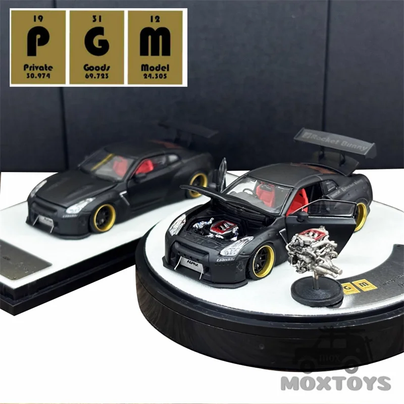 

PGM 1:64 Rocket Bunny R35 matte black Limited999 Diecast Model Car