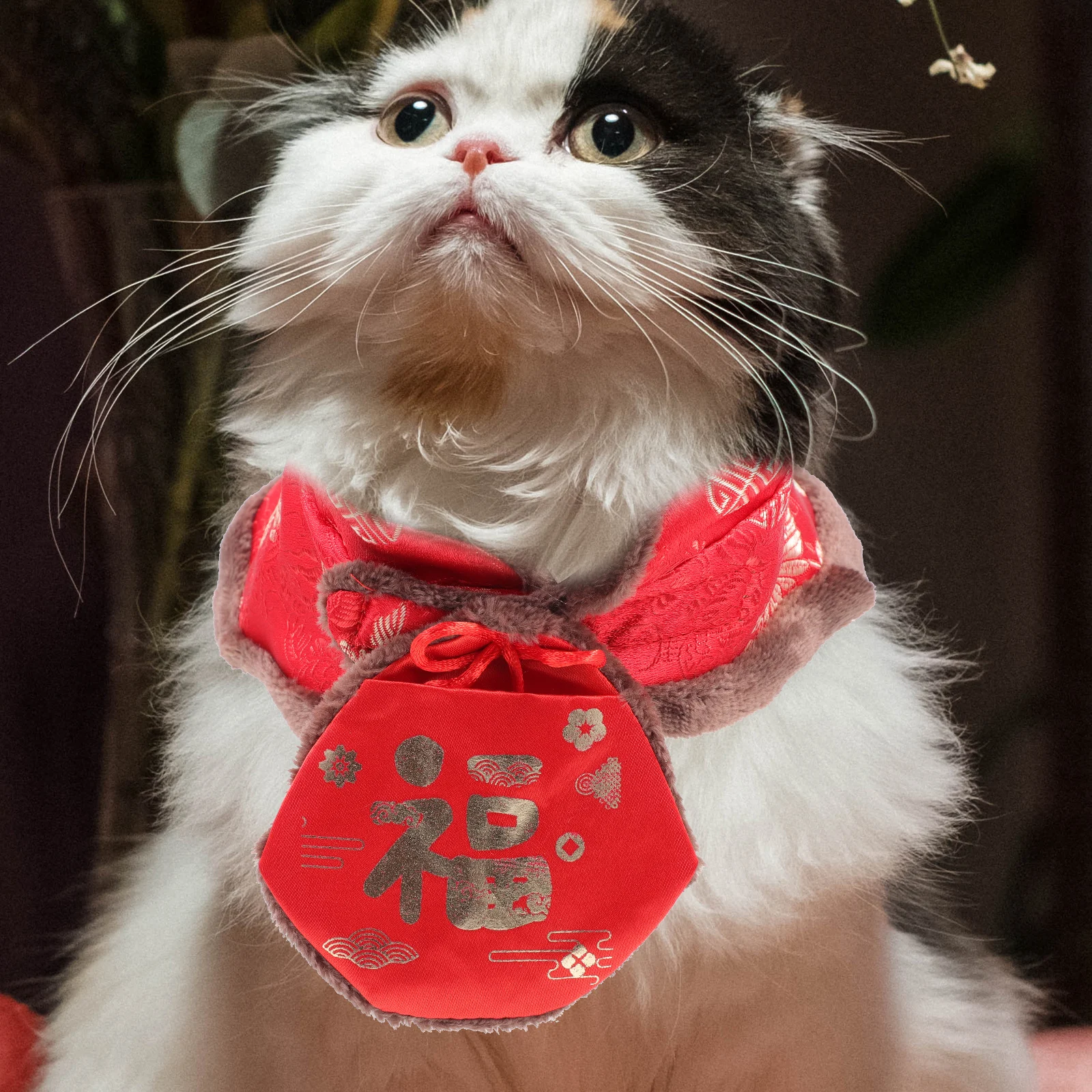 

Warm Costume Cats Suit Cat Clothes Dogs Suit New Year Cape Winter Party Pet Warm Costume Coats Jackets Pet Supplies