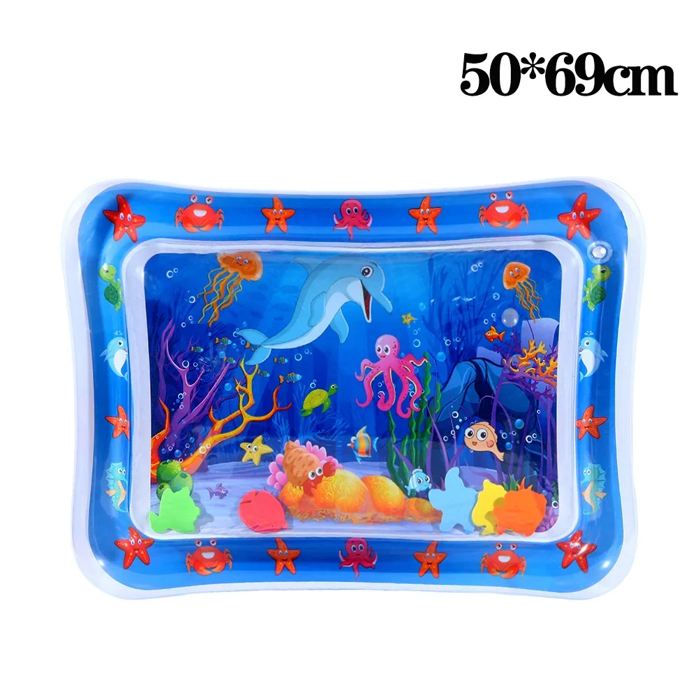 Wasser Sensorische Spielmatte Verdickte Aufblasbare Wassermatte Für Katze Und Hund Haustier Playmat Mit Fisch Meer Ozean Thema Sensorischen Spielzeug Wasser