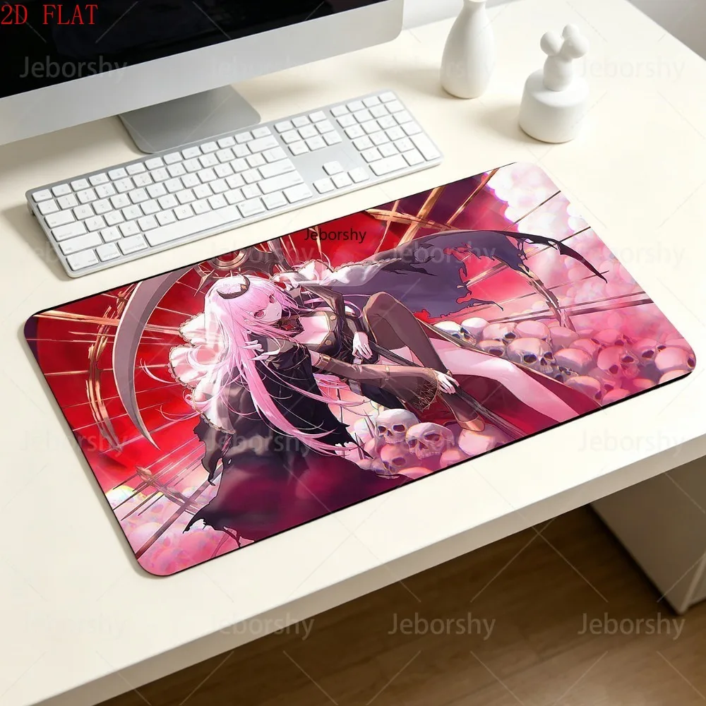 Hololive Mori Calliope Anime großes Gaming-Mauspad, rutschfeste Schreibtischunterlage für PC, Laptop, Büro