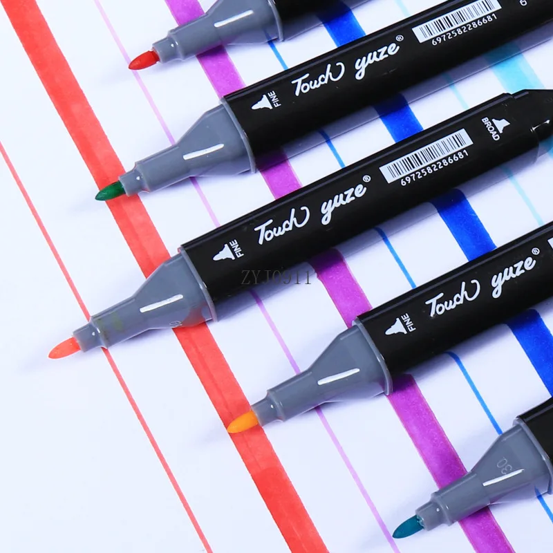 Set Spidol, Set Lukisan Pena Warna Anak, Spidol Kepala Ganda Minyak Alkohol