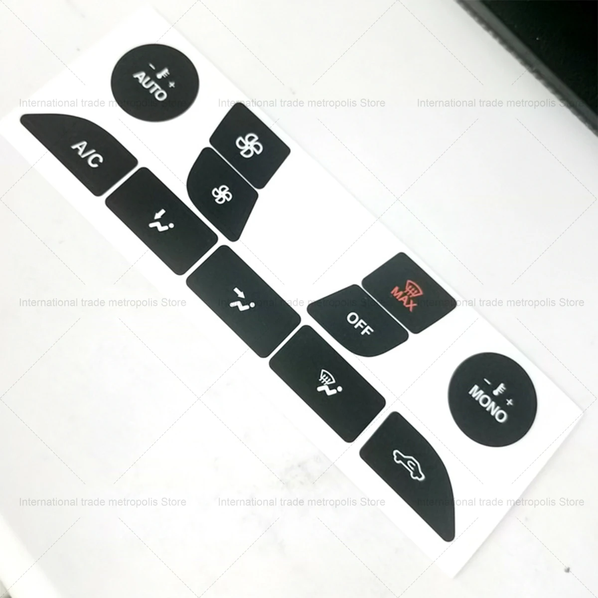 High Quality Button Repair Sticker Car Center Console A/C Climate Control Button Repair Decals Stickers For Ford Focus 1999-2005