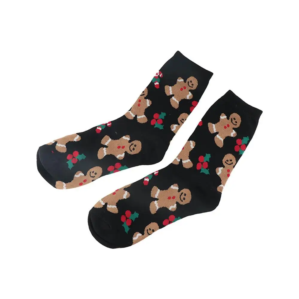 Cute Sweet Girls Gift Snowman Cotton  Hosiery Fashion Design Christmas Socks Korean Style Socks Mid-Tube Socks Women Socks