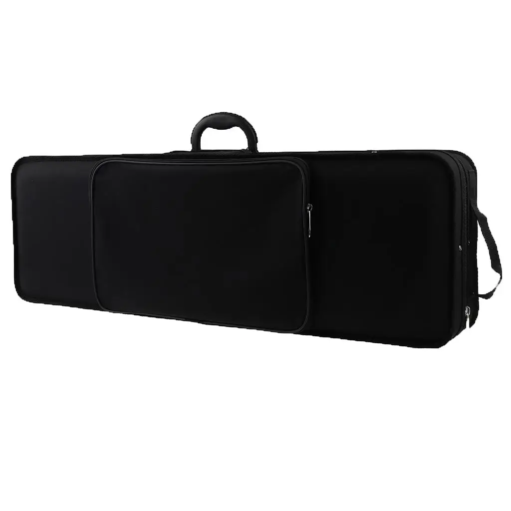 4/4 Violin Enhanced Foam Carrying Case Bag Box Built-in Hygrometer Black