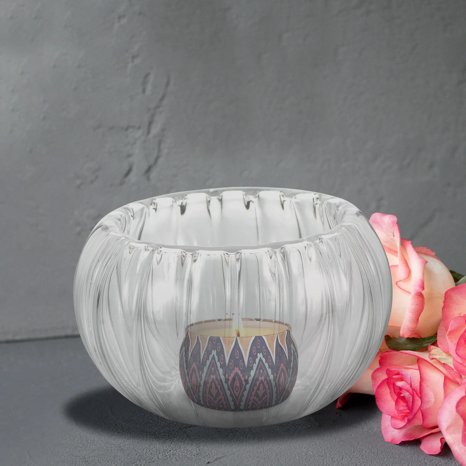 Taza de aromaterapia de vidrio, aspecto transparente Simple, forma de calabaza para uso duradero y taza de belleza