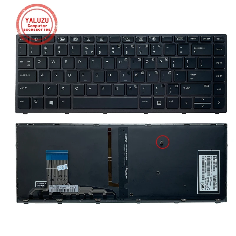 

YALUZU US Keyboard For HP ZBook Studio G3 15.6" Mobile Laptop Keyboard Backlit US 841681-001 English Version NSK-CY1BC Backlight