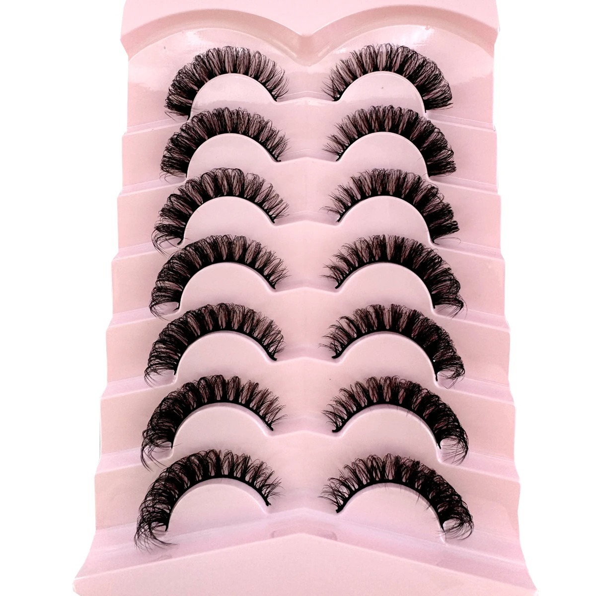 5/7 Paar russische Streifenwimpern, flauschige künstliche Nerzwimpern, Wispy-Wimpern für einen natürlichen Look, dicke, voluminöse künstliche Wimpern, lockige künstliche Wimpern – Detail 39