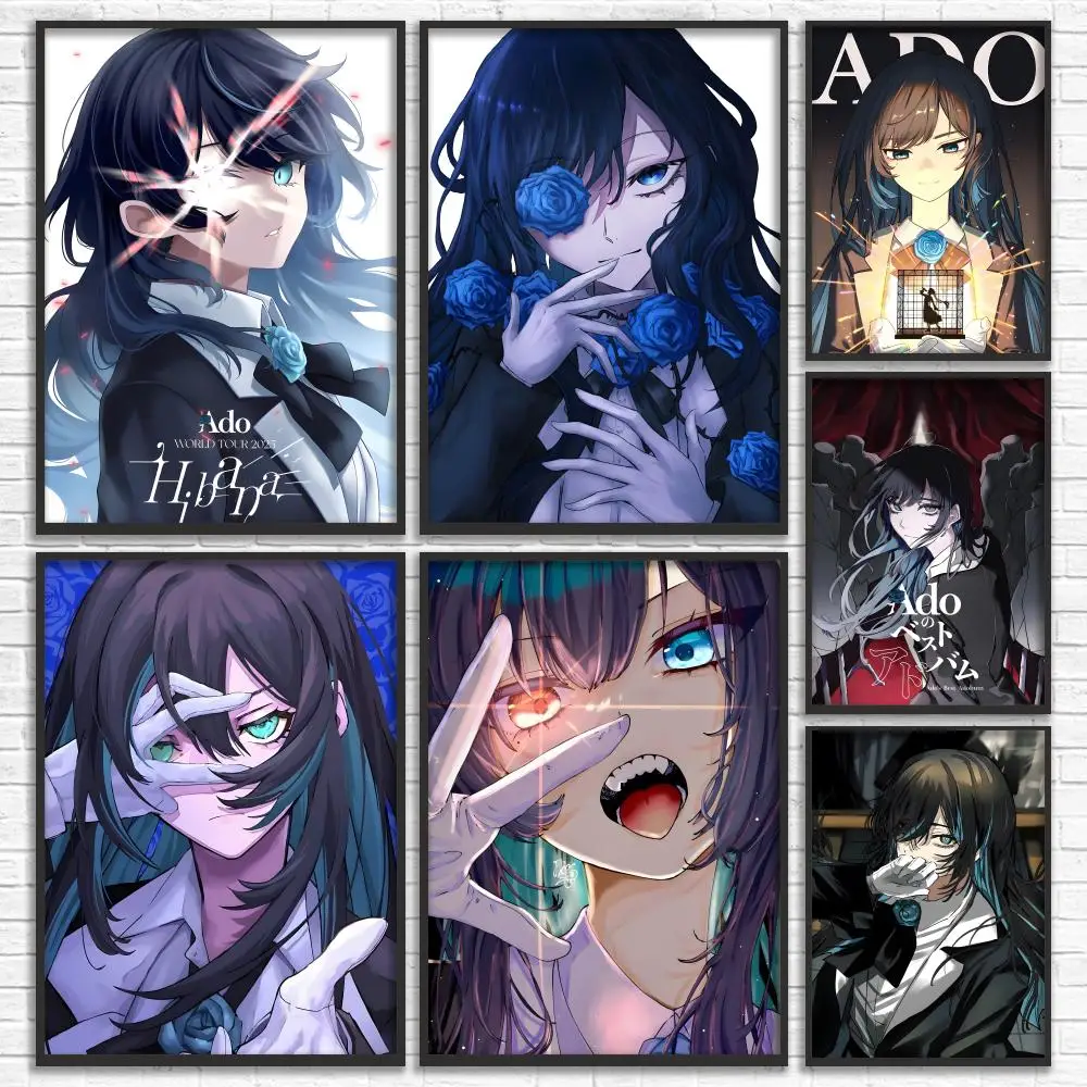 Singer A-Ado Anime Painting Calligraphy Canvas Mural For Interior Walls Crease-Free Beautiful For Living Room Bedroom
