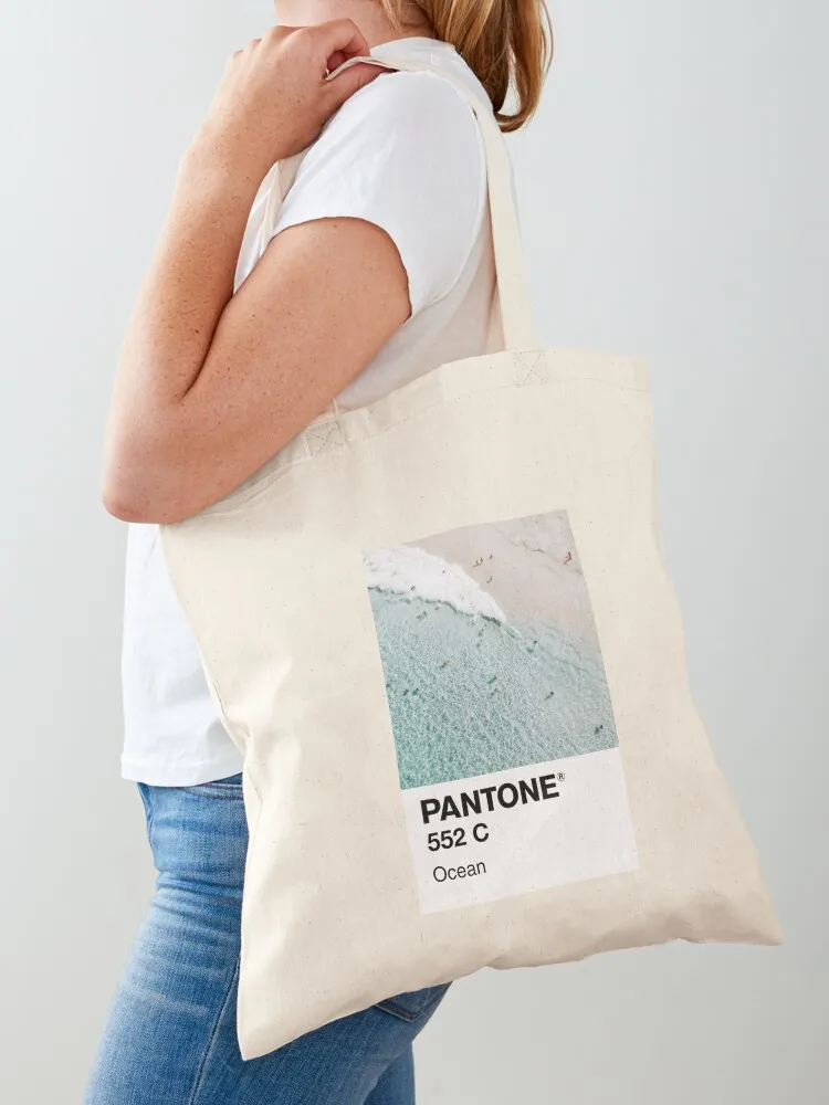 

Pantone Ocean Tote Bag Canvas shoulder bag custom tote bag Portable shopping shopping