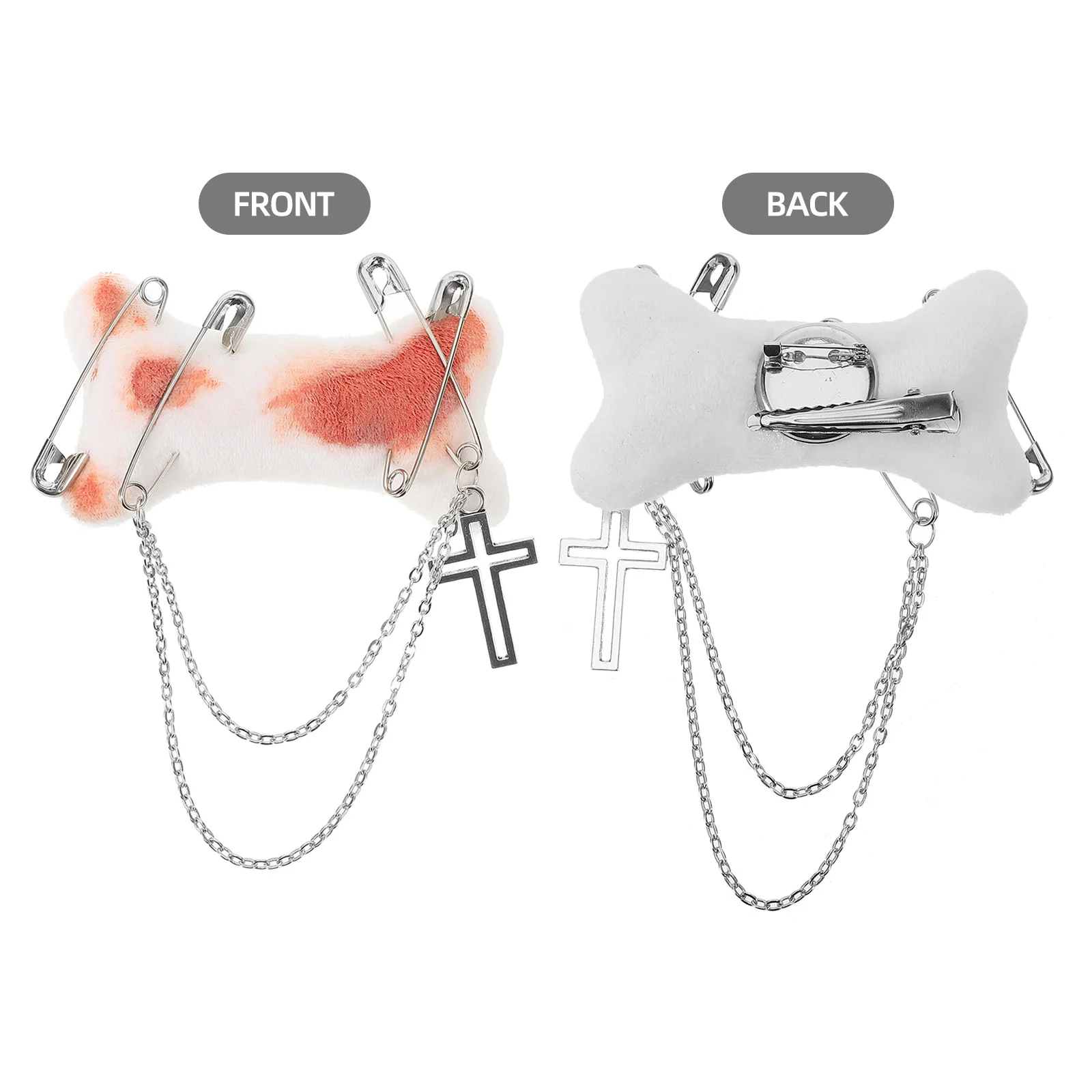 

Bone Hair Clip Small Dual Use Hairpin Bag Brooch Clothes Lapel Pin Decorative Hair Accessories Pin Aesthetic Clothes Brooch