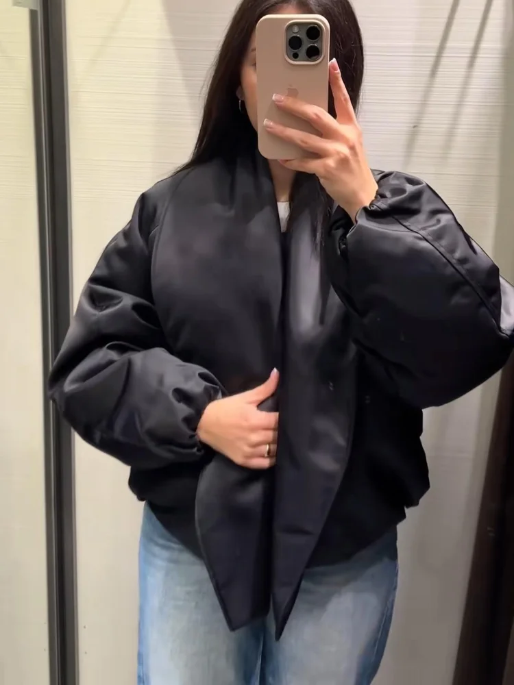 Solid Women Coat Long Sleeve Lapel Pockets Covered Button Female Crop Jacket Fashion Autumn Lady Streetwear Office 2026