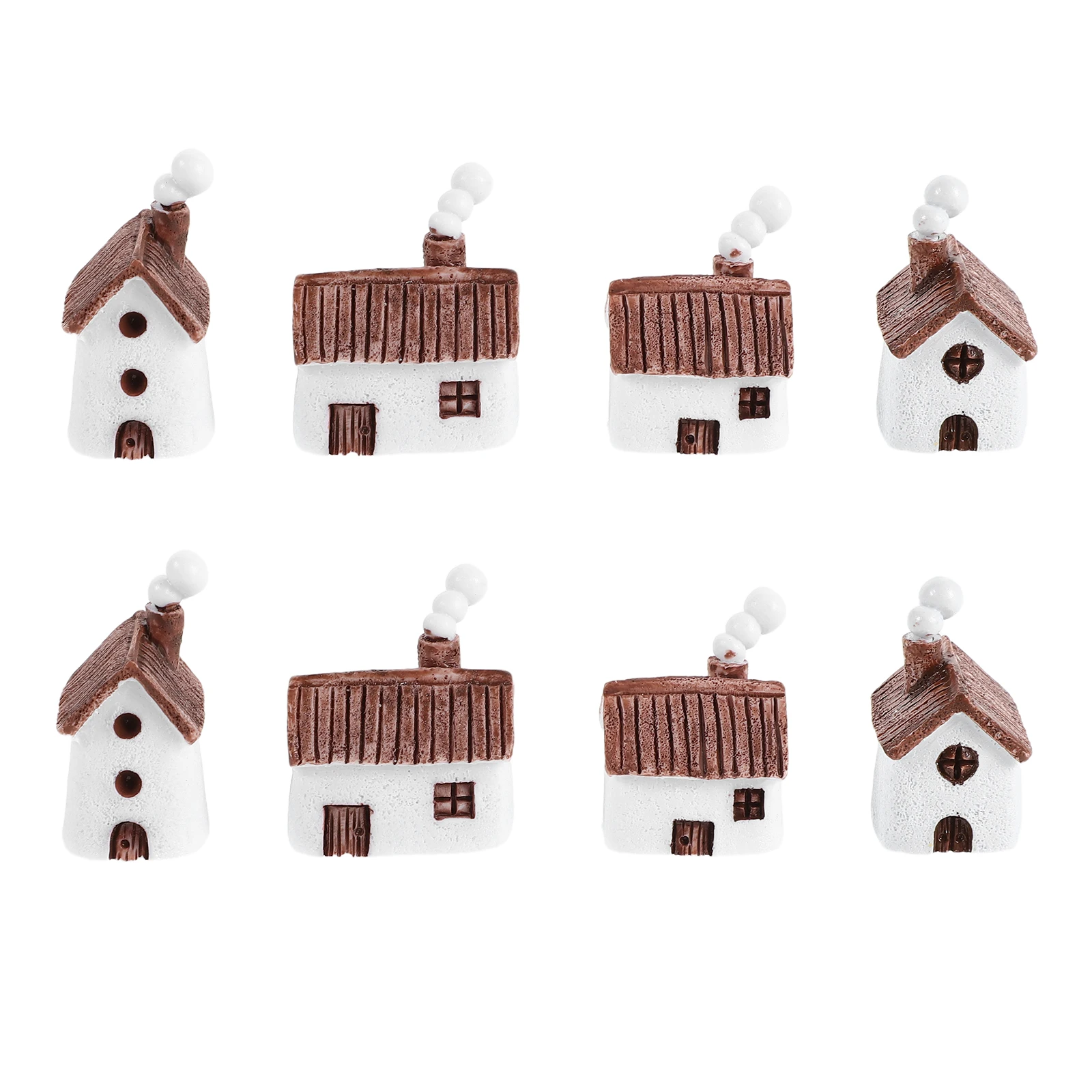 8 قطعة ديكور المناظر الطبيعية الصغيرة مصغرة حجر البيت التماثيل خمر كوخ زخرفة ل تررم الجنية حديقة ديكور المنزل الراتنج