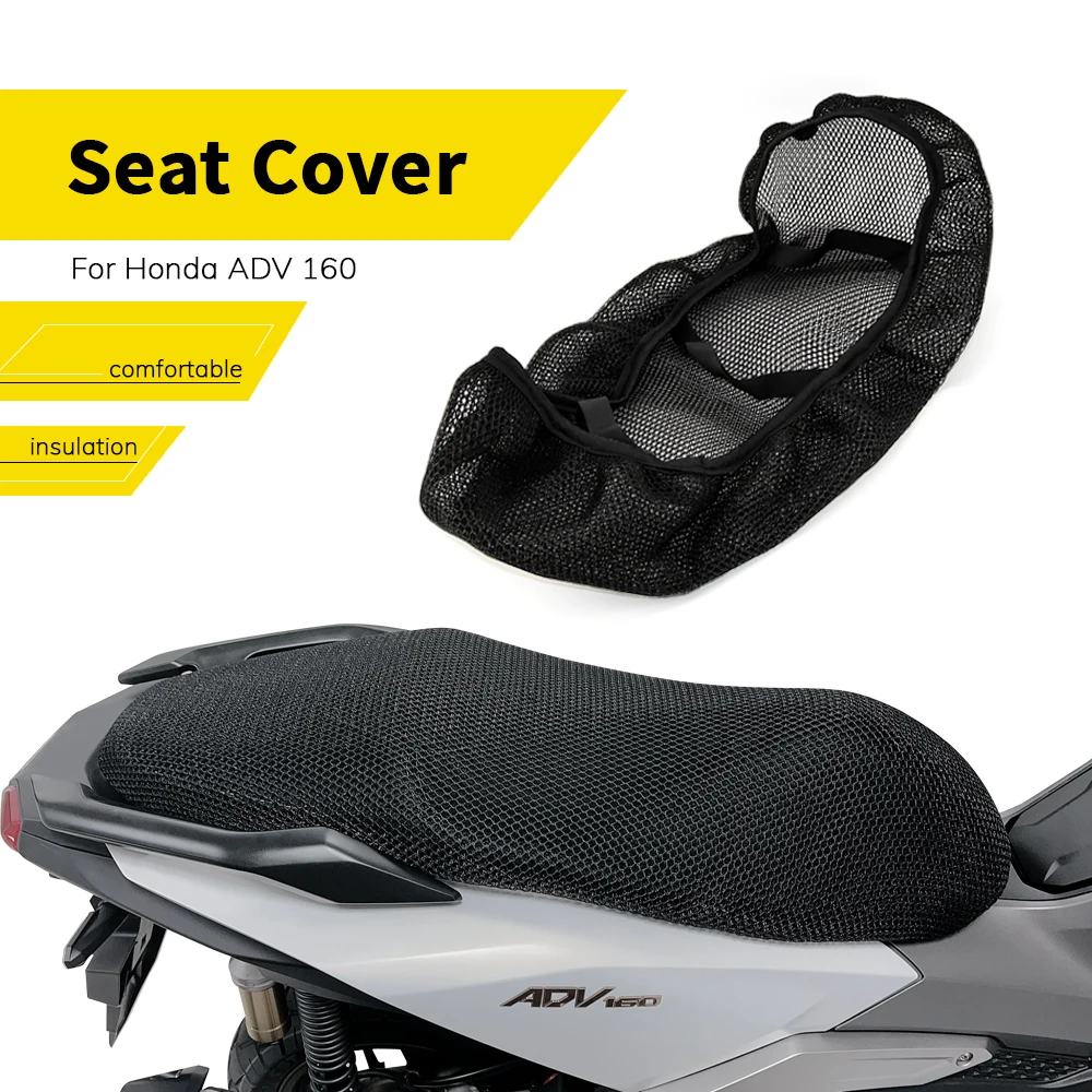 Motorcycle Anti-Slip 3D Mesh Fabric Seat Cover Breathable Waterproof Cushion For Honda ADV 160 ADV160