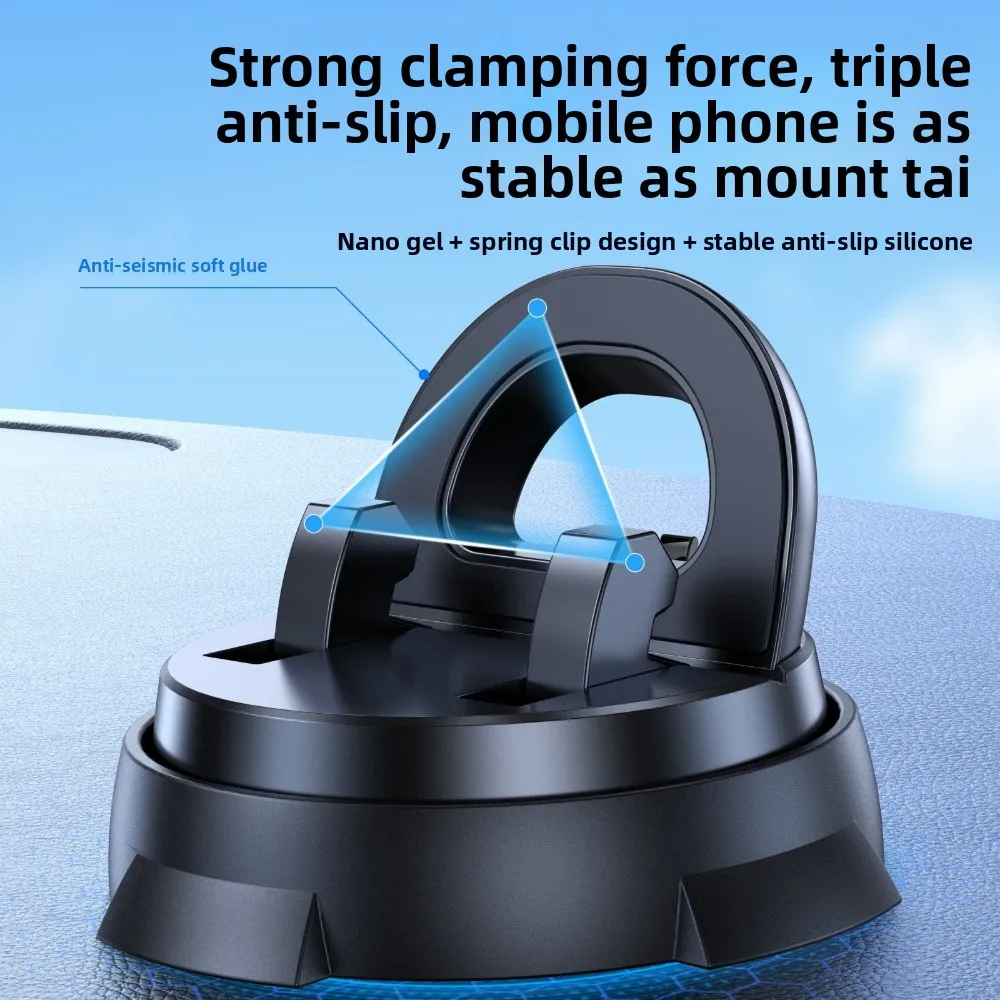 

Multifunctional Car Phone Holder Non-Slip Soft Rubber Base Car Phone Mount 360 Degree Rotating Mobile Phone Stand Vehicle Mount