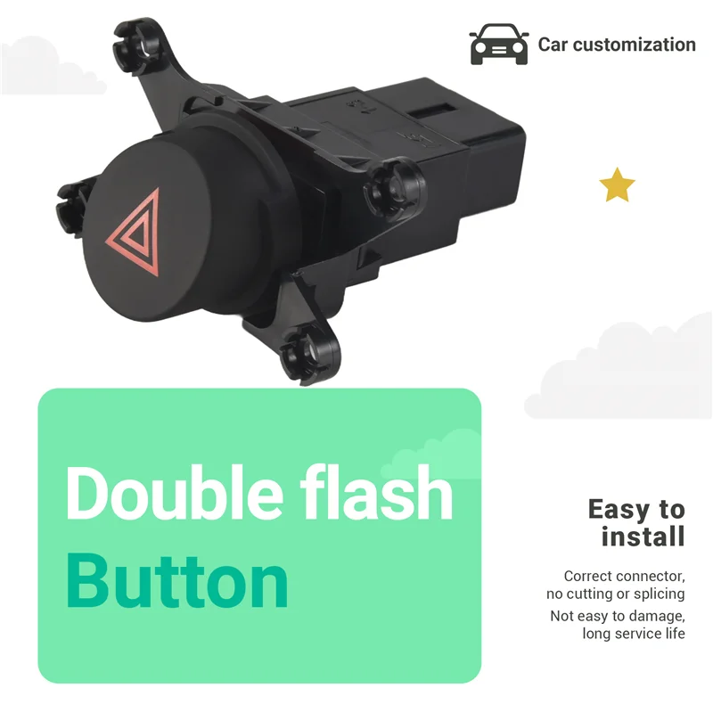 

Car Hazard Warning Switch Emergency Light Switch Double Flash Button For Kia Cerato Forte 2009 2010 2011 2012 937901M000