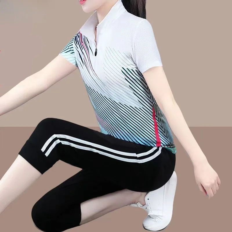 

TUCANO Qui Dry Sports Set Women's Summer 2025 New Small Size Mom Seven-Foot Pants Running Suit Two-Piece Set Casual Sportswear