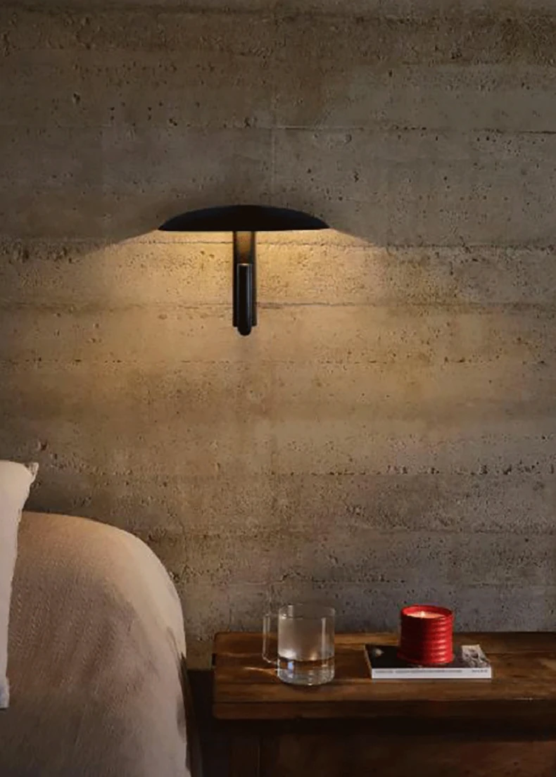 Wall Lamp 2 LEDs Black Orange Green Metal With Switch 3000K