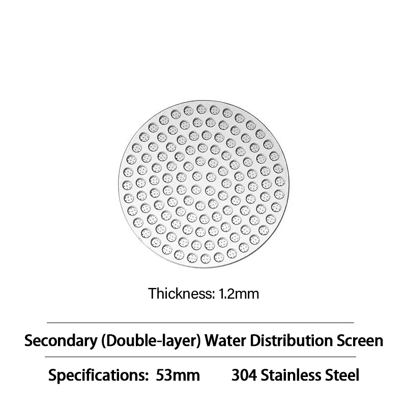 51/53/58 mm wiederverwendbarer Kaffee-Puck-Siebfilter aus Edelstahl für Siebträger, Barista-Zubehör KFGL02