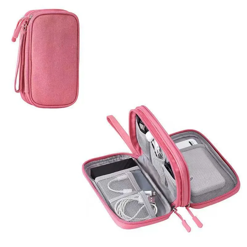 Travel Portable Handbag Mini USB Data Flash Drive Earphone Cable Case Digital Storge Bag U Disk Case Memory Card Organizer Bags