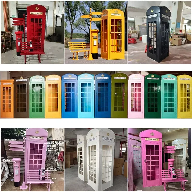 Smooth Party Event Decoration White Phone Photo Booth Wedding Props Phone Booth