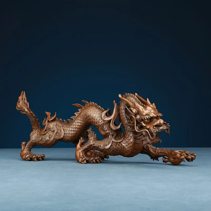 PYJ Copper Jiaolong Home Furnishing Office Copper Dragon Crafts Decoration - 2 pcs