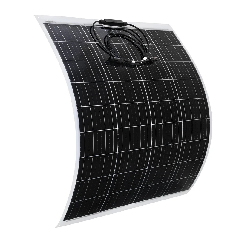 600W 300W 200W 150W Solar Panel 18V Semi-flexible Monocrystalline Solar Cells for Outdoor Phone Car RV Rechargeable Power Kit