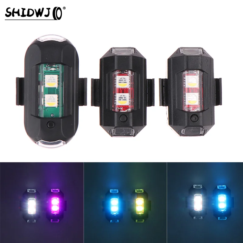 Motorcycle Lights Drone Strobe Light USB LED Anti-Collision Bike Aircraft Night Flying Mini Flashing Warning Signal Light