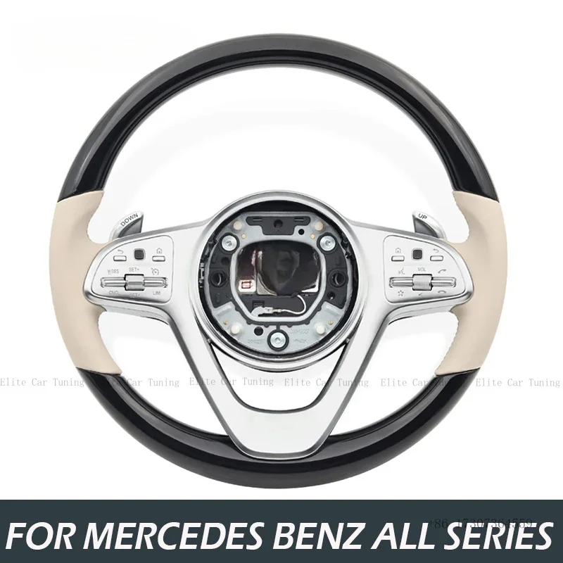 

Car Steering Wheel Piano Black for Mercedes Benz Maybach W167 W177 W204 W205 W212 W213 W218 W221 W222 W223 GLA Car Accessories