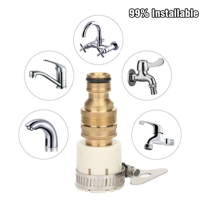 15mm-23mm Universal Kitchen Hose Adapter 3 IN 1 Faucet Connector Mixer Hose Adapter Tube Joint Fitting Garden Watering Tools