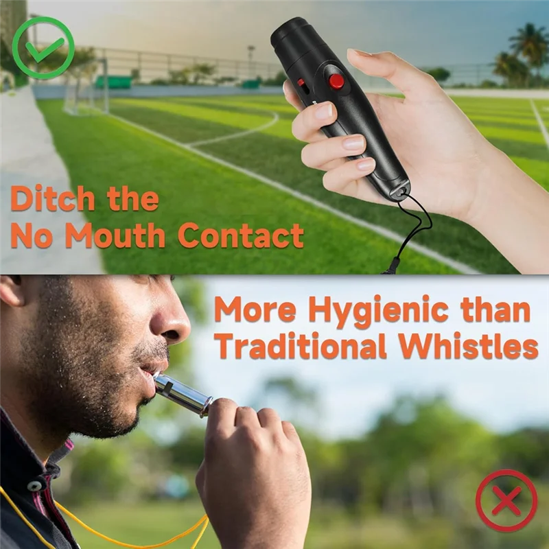 ABSQ-No-Blow Electronic Whistle 3-Pack Emergency Signal Device For Coaches, Referees, Teachers