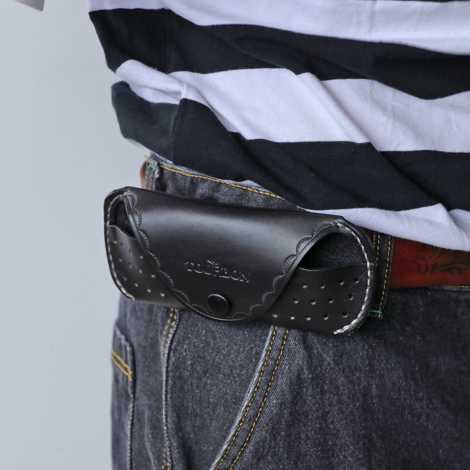 

Портативный кожаный футляр для очков Tourbon, солнцезащитные очки, коробка для очков для чтения с петлей для ремня для мужчин и женщин