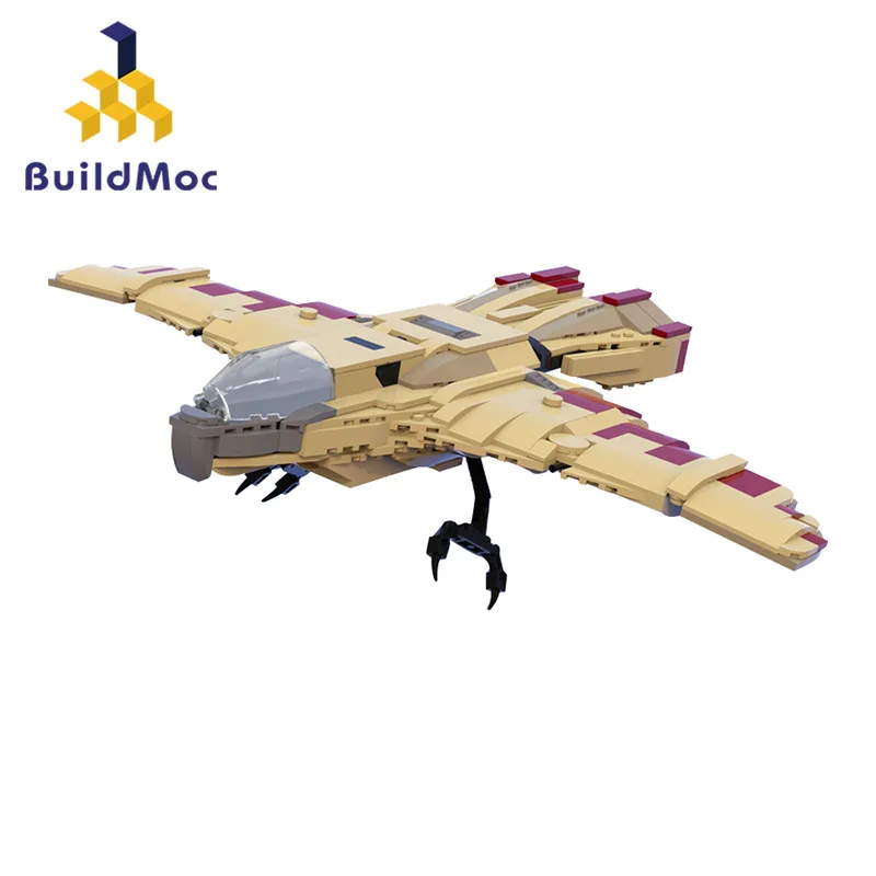 Acessórios de filme espacial clássico 25th século espaço warhawk starfighter blocos de construção falcon lutador modelo crianças brinquedo presente