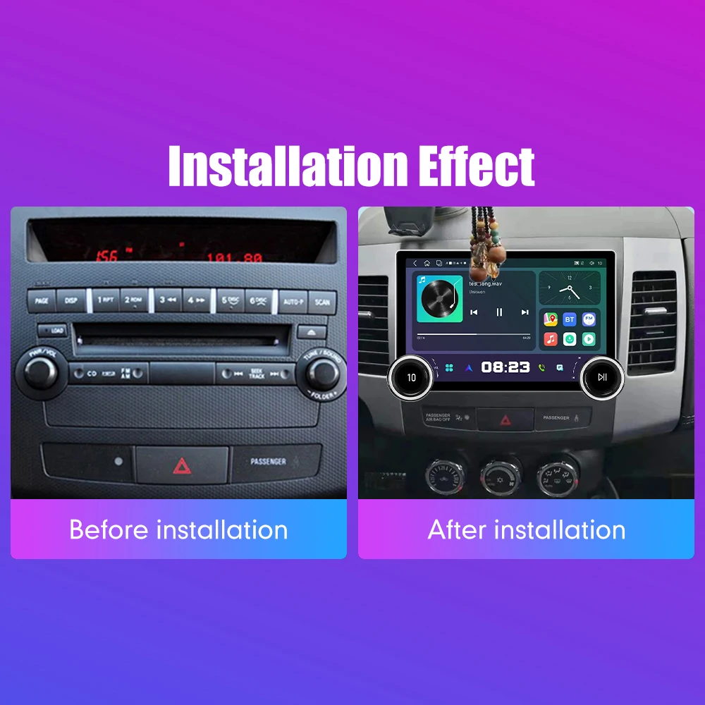 11.8 Inch 2K Double Knobs 2 Din Car Radio For Honda Outlander2005-2012Car Radio DVD Multimedia Video Player Android Auto Carplay