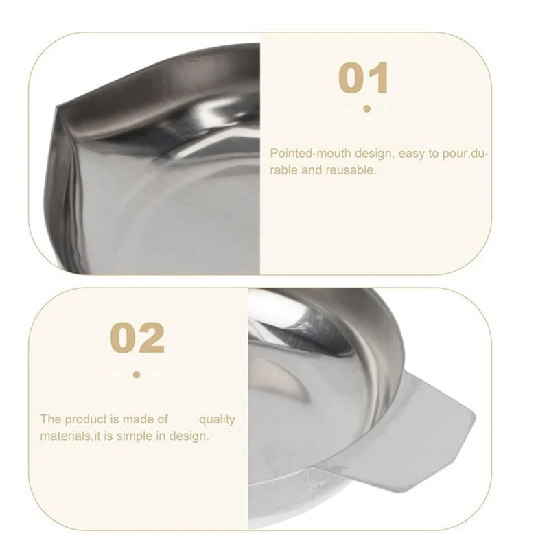 Weigh Boats Scale 2Pcs Weighing Boats Stainless Steel Scale Tray Weighing Plate Lab Dish Containers Weight Tray