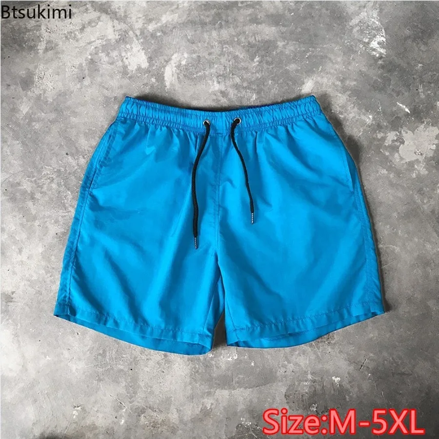 2024 Summer Candy Color Shorts Men's Fashion Loose Casual Short Trousers Swimwear Shorts Men Running Sport Surffing Beach Shorts