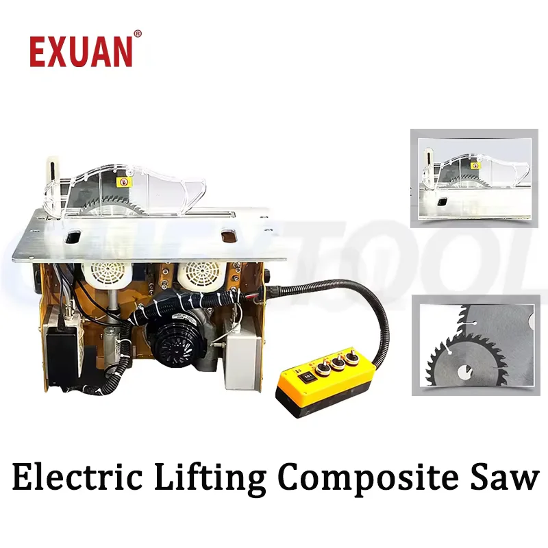 Electric Lifting Composite Saw Dust Free Woodworking Saw Brushless Workbench Precision Cutting Machine Silent Sliding Table Saws