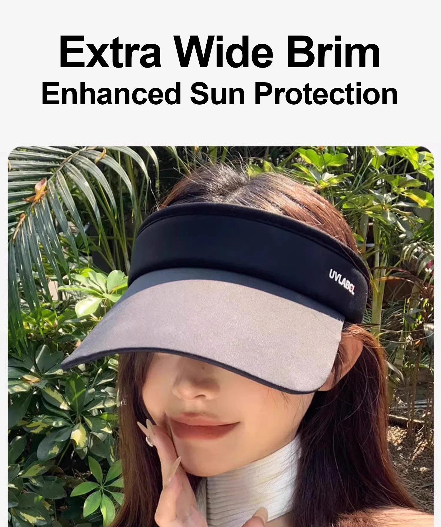 Sonnenblende Unisex UV-Schutz Paar-Sportmütze Golf Tennis Sommer Krempe Angeln Strand Wandern Radfahren Sonnenschutz Leerer Top-Hat – Detail 3