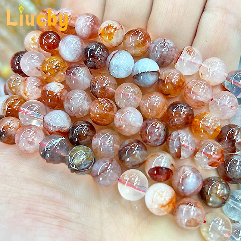 New models Natural Stone Red Drifting Flower Handmade Smooth beads DIY Bracelets gift For Jewelry Making 15\