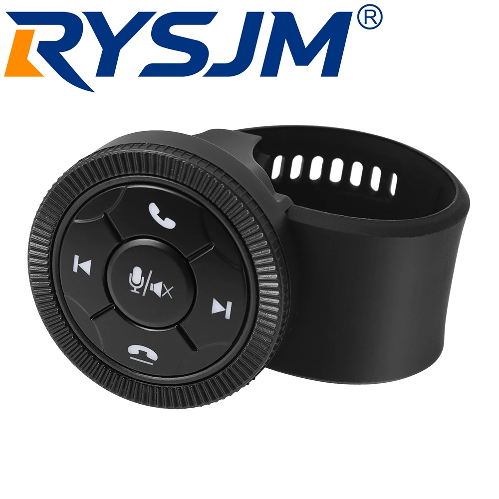 Universal Wireless Bluetooth-compatible Car Steering Wheel Remote Control GPS Smart Button Key Volume Controller Phone Button