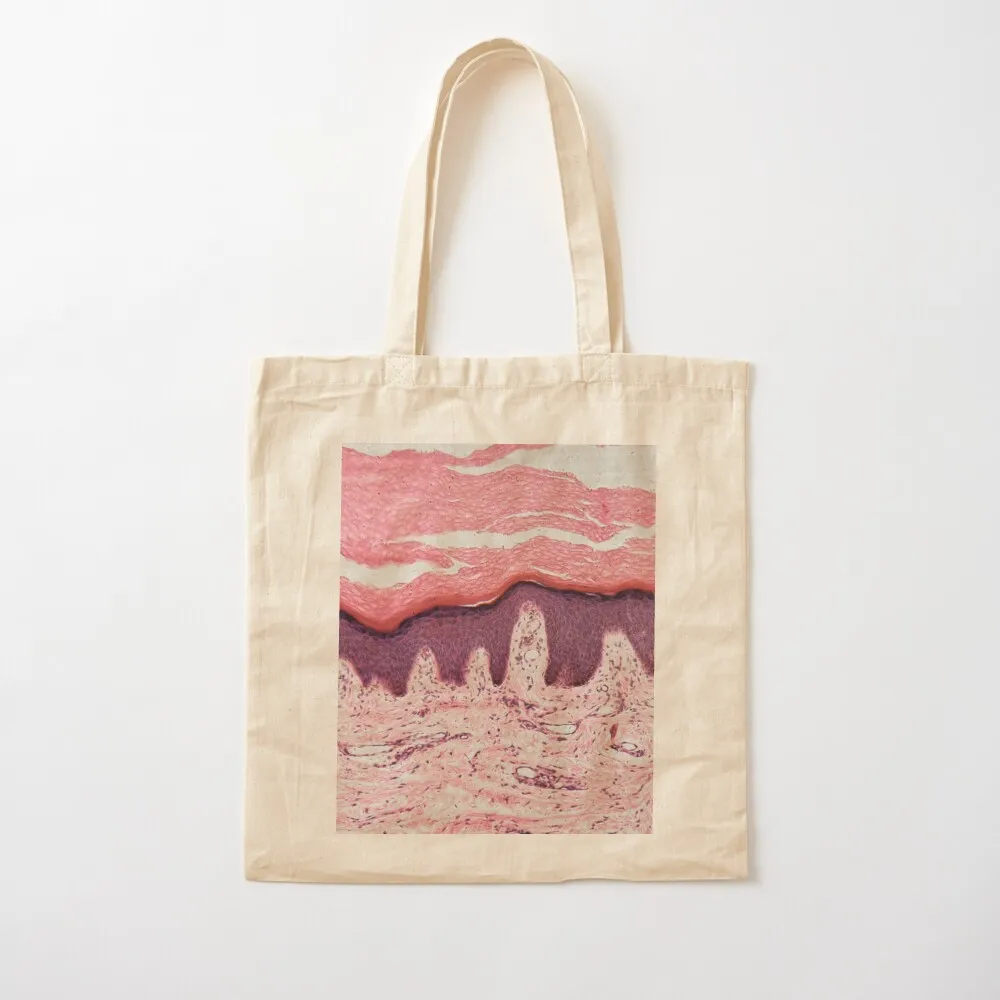 Human skin with sweat glands under the microscope Tote Bag bags for women Canvas stote bag university shopper bag