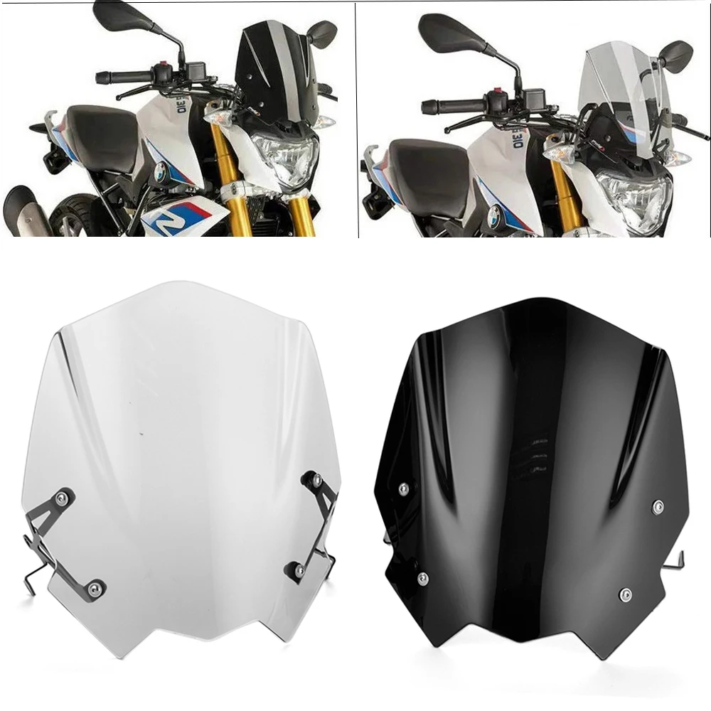 

G310R Motorcycle Windscreen Windshield Wind Deflector For BMW G310R G 310R 310 R 2016 -2024