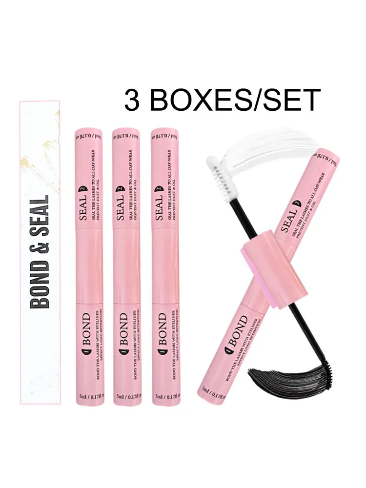 Lash Bond and Seal 10ml Individual Lashes Glue and Seal Super Strong Hold Lash Extension and Lash Glue Remover 5ml Tweezers Kit — 2