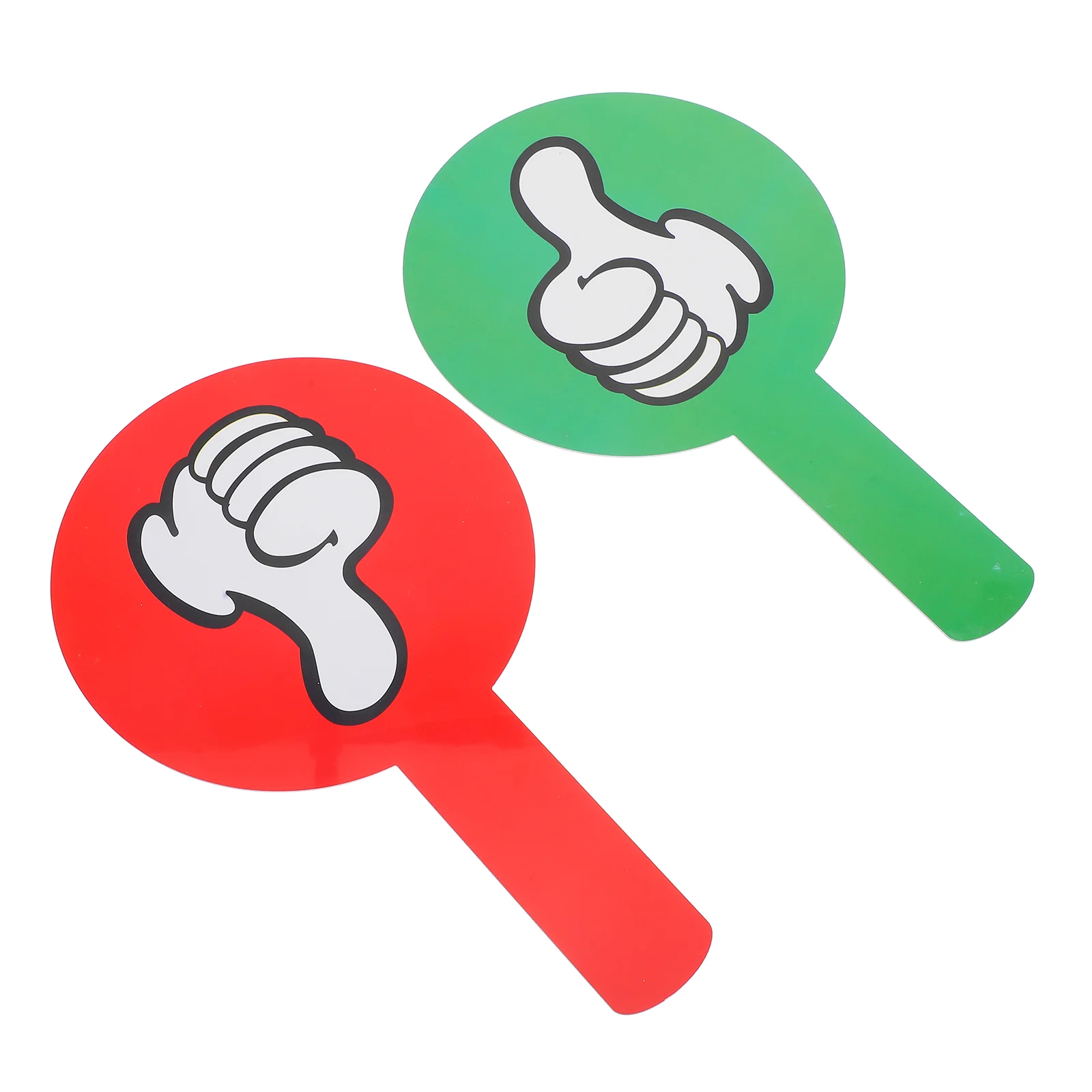 2 Pcs Stickers Hand Holding Score Board Thumbs Classroom Signals for Students Teacher Flashing Auction Paddles up