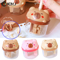 Cute Capybara Pencil Sharpener Portable Mini Manual Pencil Sharpener Office School Supplies Student Stationery Gifts