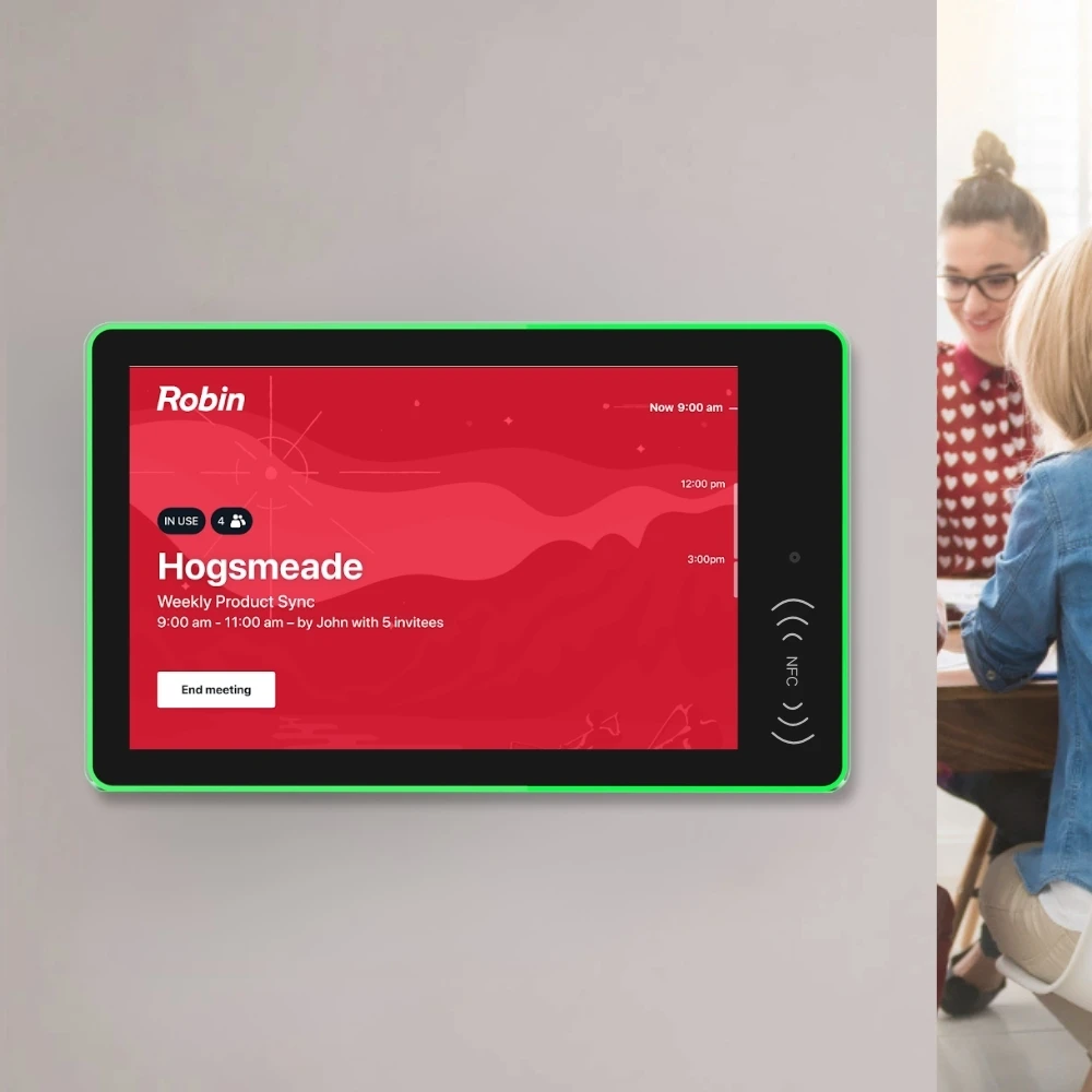 

Настенное крепление 10,1-дюймового планшета Poe Android с NFC для планирования в конференц-зале