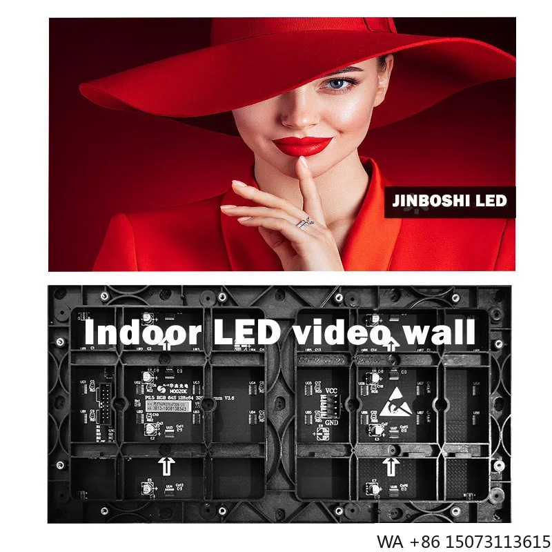 

Светодиодный видеоэкран для помещений с малым шагом пикселя P1.86/P2/P2.5, литой алюминиевый корпус, для конференций и сценических фонов