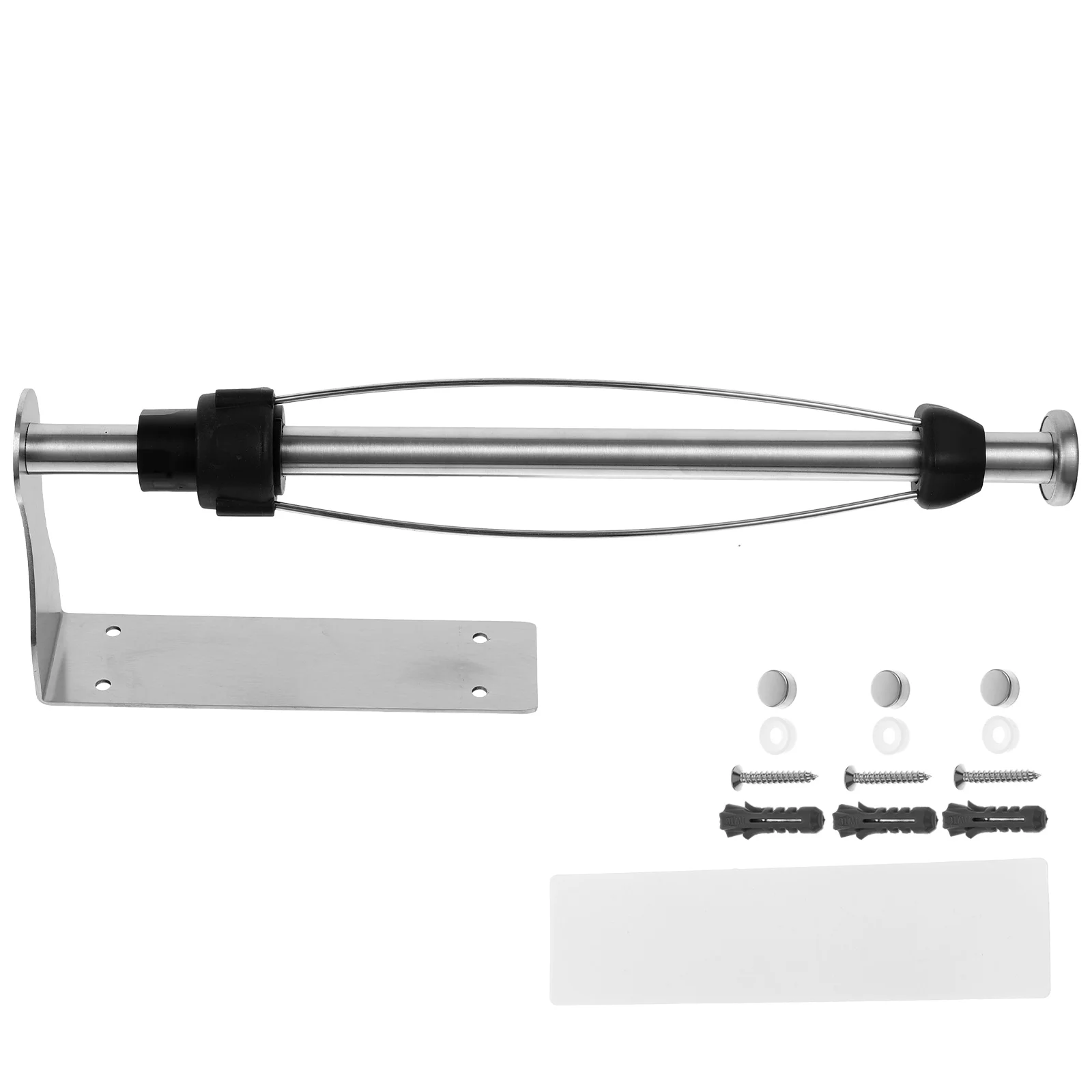 

Stainless Steel Paper Towel Holder Vertical Kitchen Napkins Mount No Drilling Durable Smooth Practical Storage