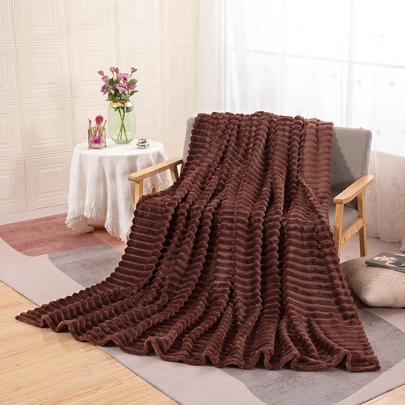 

100x150cm Super Soft Flannel Blanket Warm Coral Fleece Throw Blanket for Bed Sofa Winter Sheet Bedspread 17 Colors