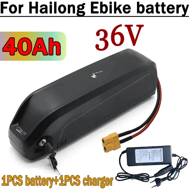 100%NEW 36V 40AH   Hailong Ebike Battery 18650 battery+Charger